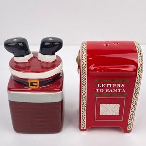 Salt and Pepper Shaker Set - Santa & Mailbox- CHRISTMAS EDITION 🎄🎁